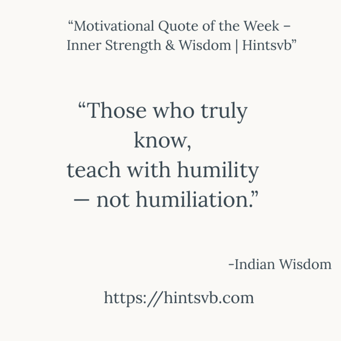 Humility in Teaching