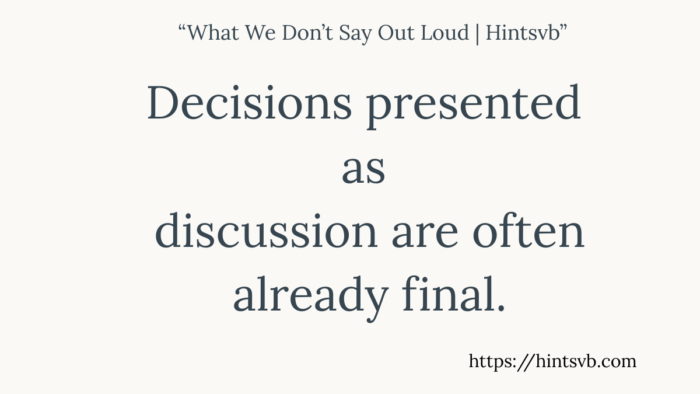 Decision-making process