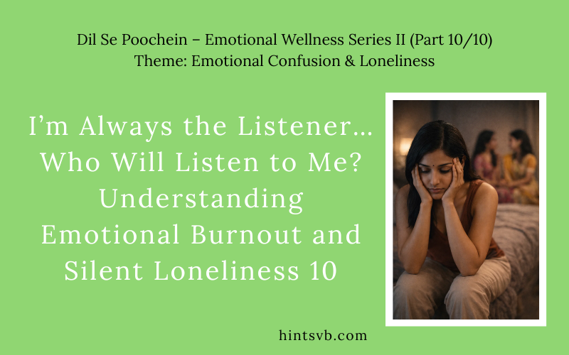 I’m Always the Listener… Who Will Listen to Me? Understanding Emotional Burnout and Silent Loneliness 10