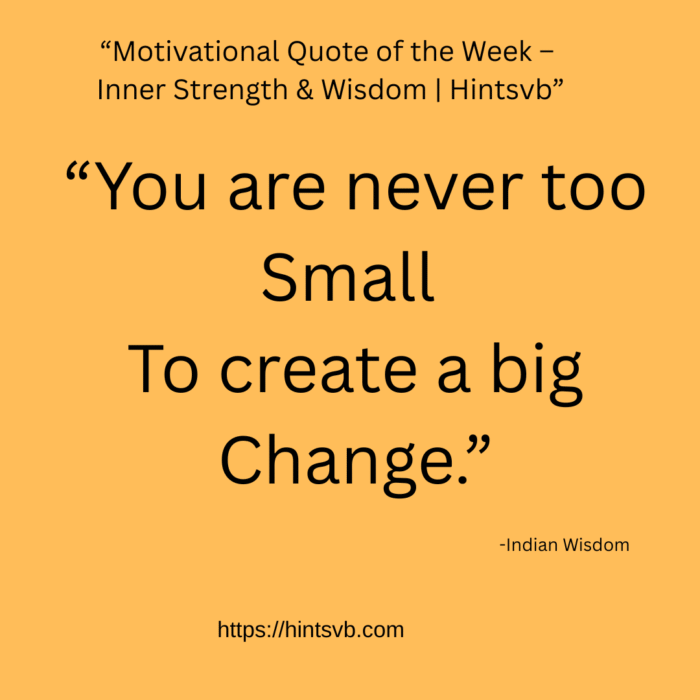 Small actions big change