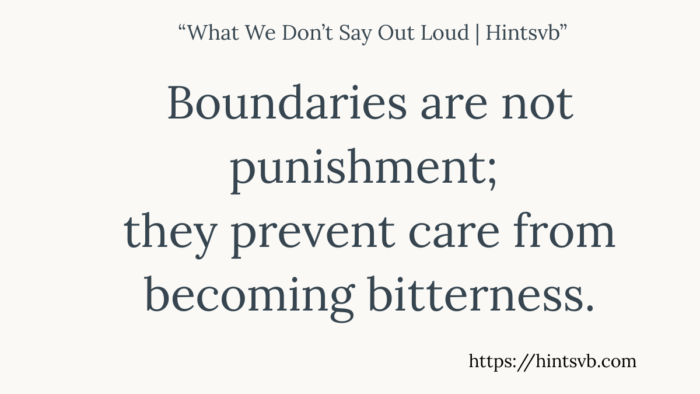 Boundaries and bitterness