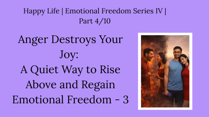 Anger destroys your joy
