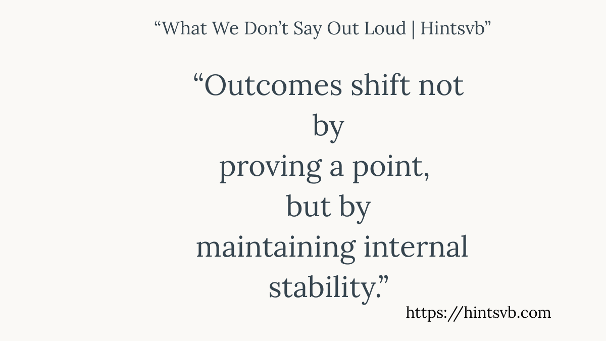 Internal Stability | What We Don’t Say Out Loud – 15 True