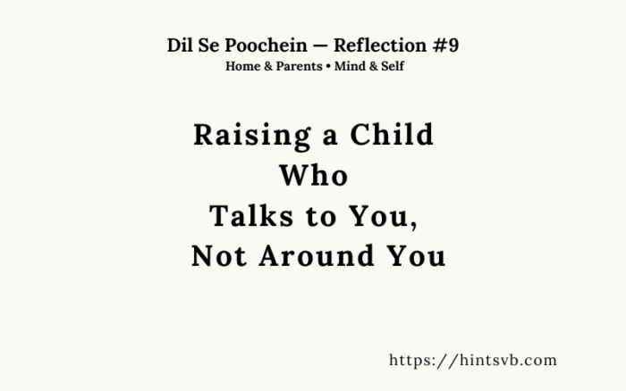 raising a child who talks to you